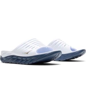 HOKA ONE ONE Ora Recovery Slide White/Vintage Indigo Unisex W10/M8